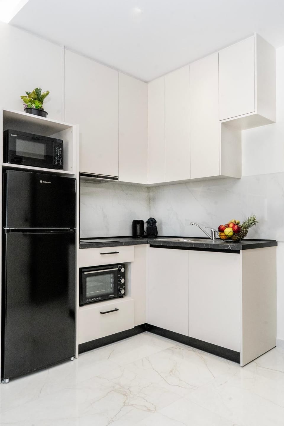 Kitchen or kitchenette, oven, stove
