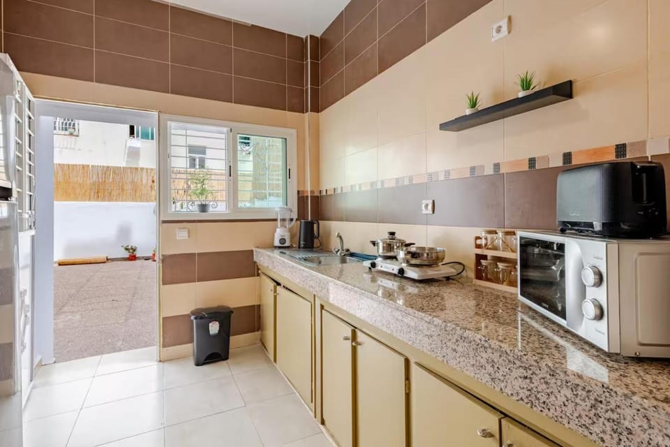 SB 1 - Modern 2BR with Patio, Fiber Optic - Near Akdital Clinic Apartment in Rabat