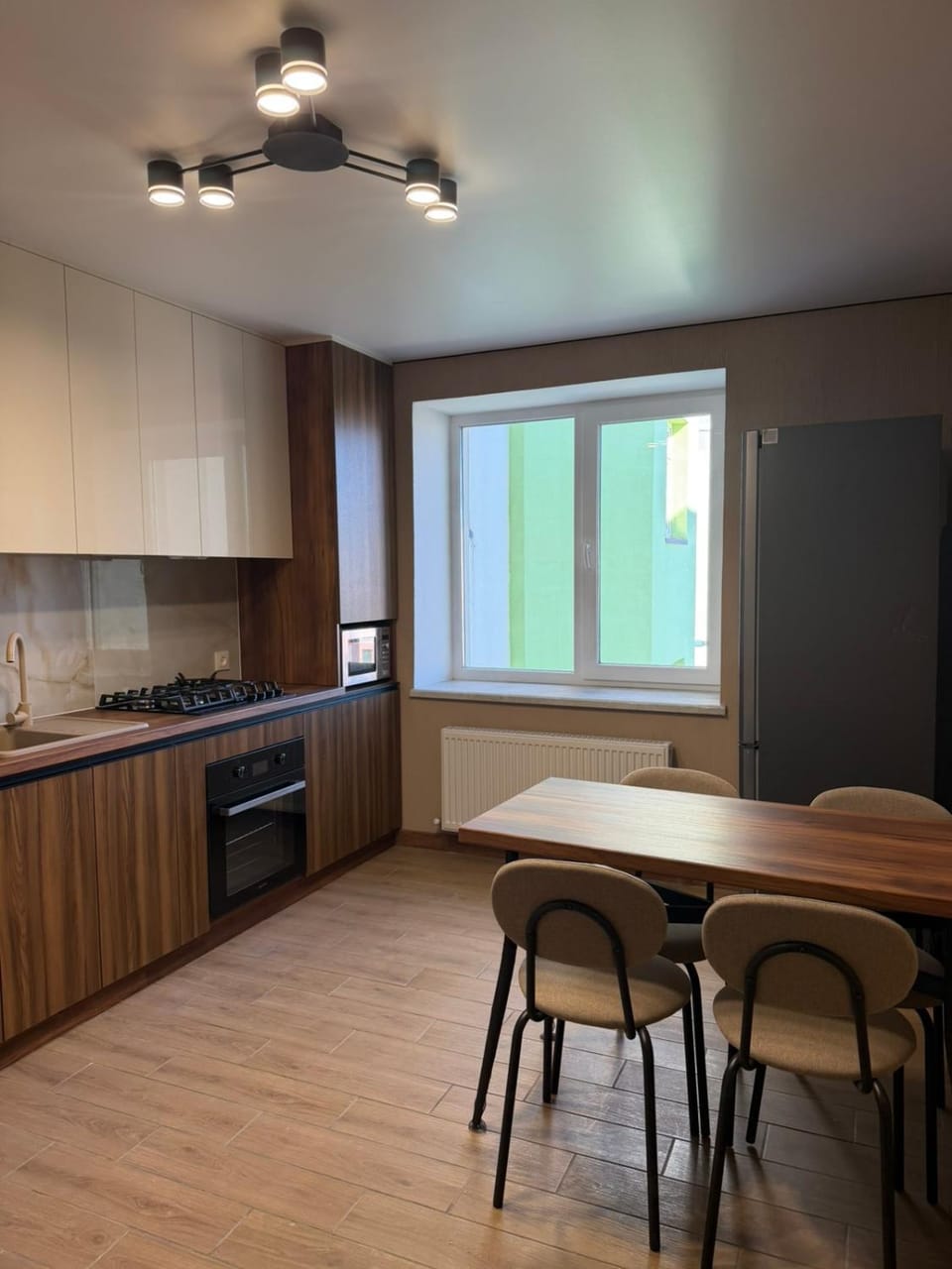 Kitchen or kitchenette, Dining area, oven, stove