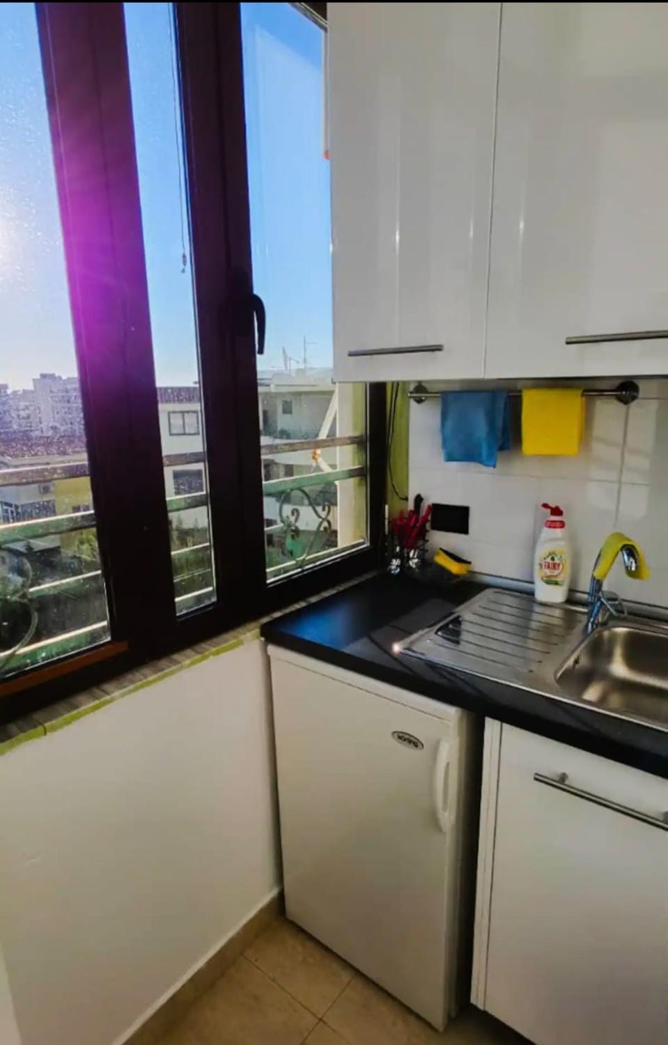 Kitchen or kitchenette, dishwasher, oven