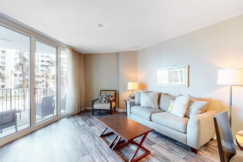 Resort condo with balcony shared pool hot tub gym tennis WiFi and AC House in Destin