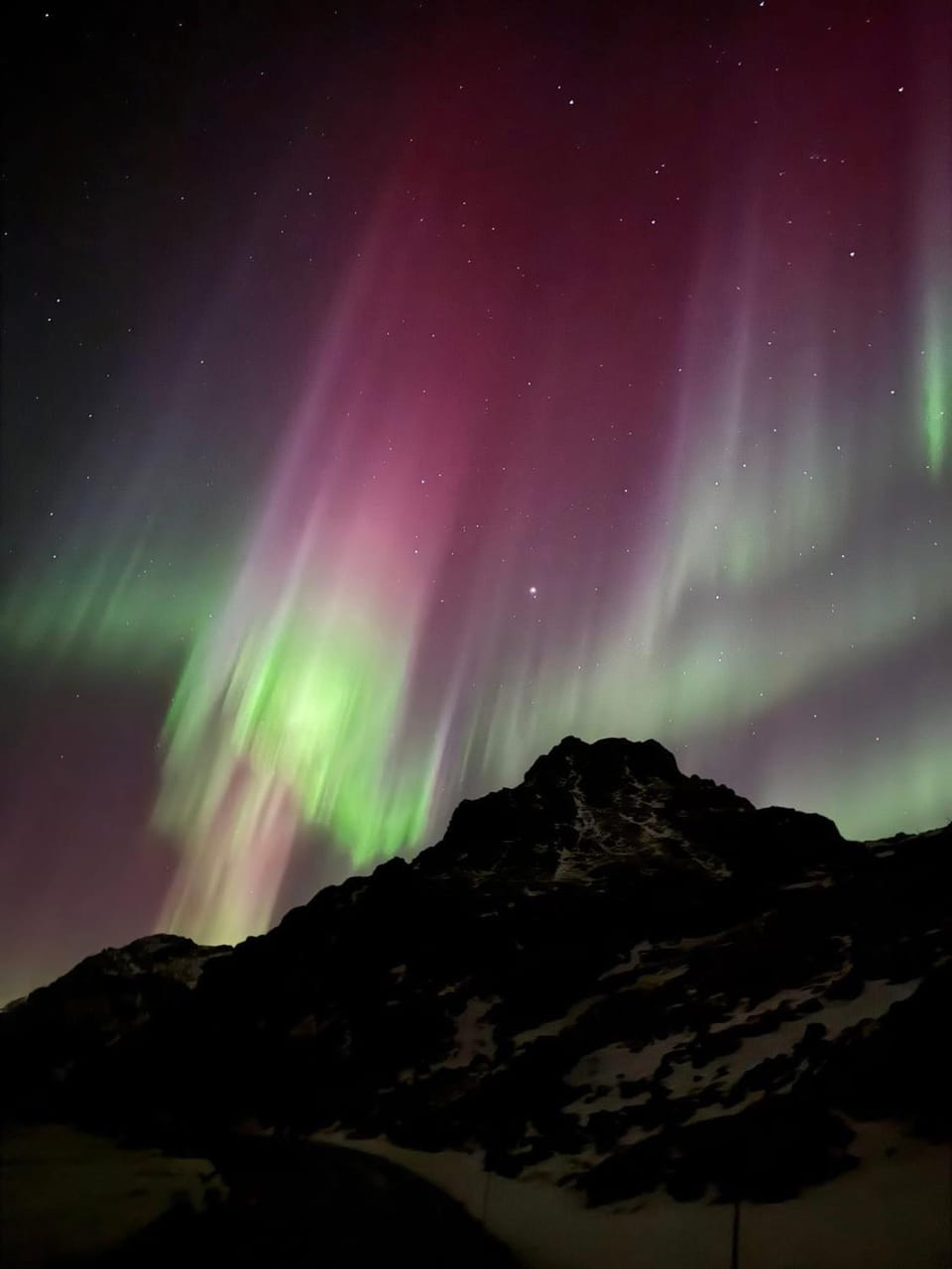 Night, Natural landscape, Mountain view