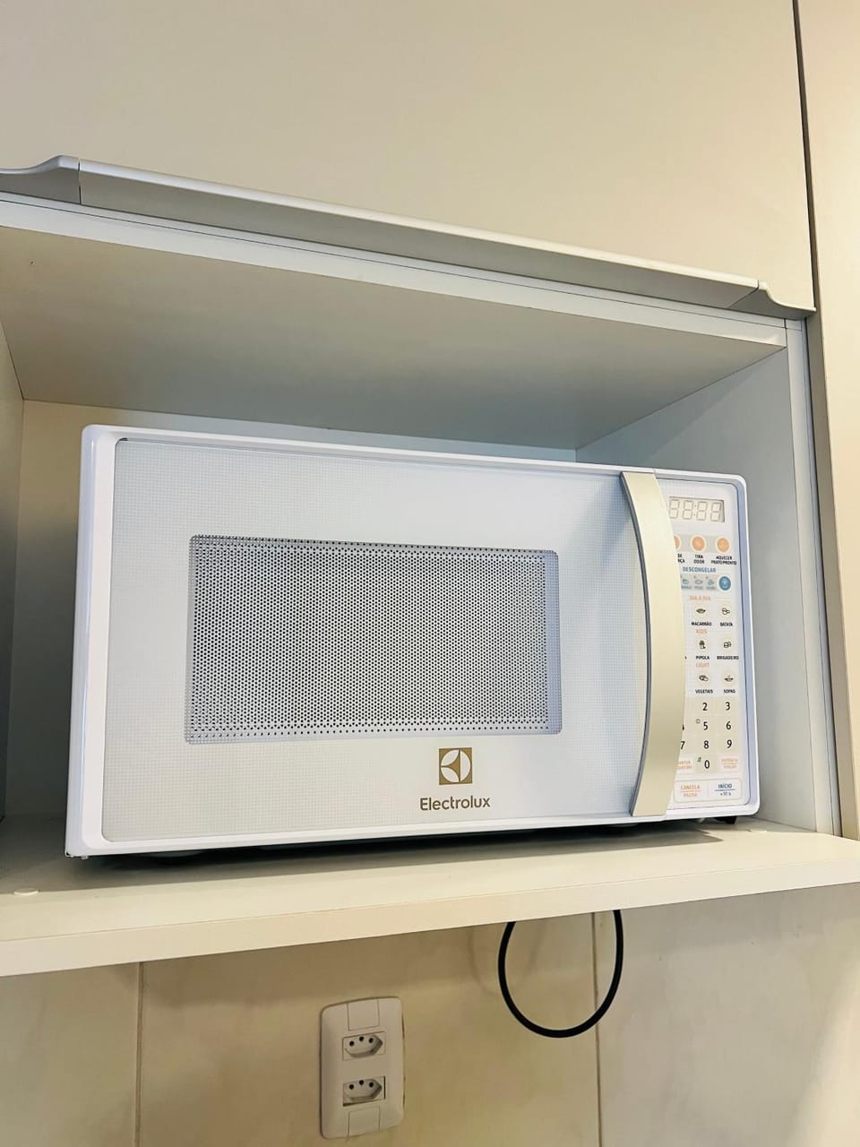 Kitchen or kitchenette, microwave
