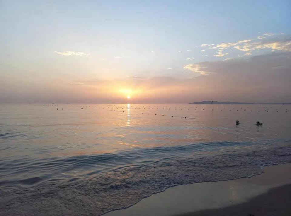 Beach, Sea view, Sunset