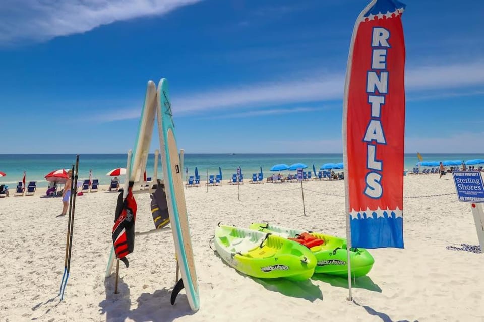 Ocean view condo with pool gym grill scenic balcony open layout W&D & AC House in Destin
