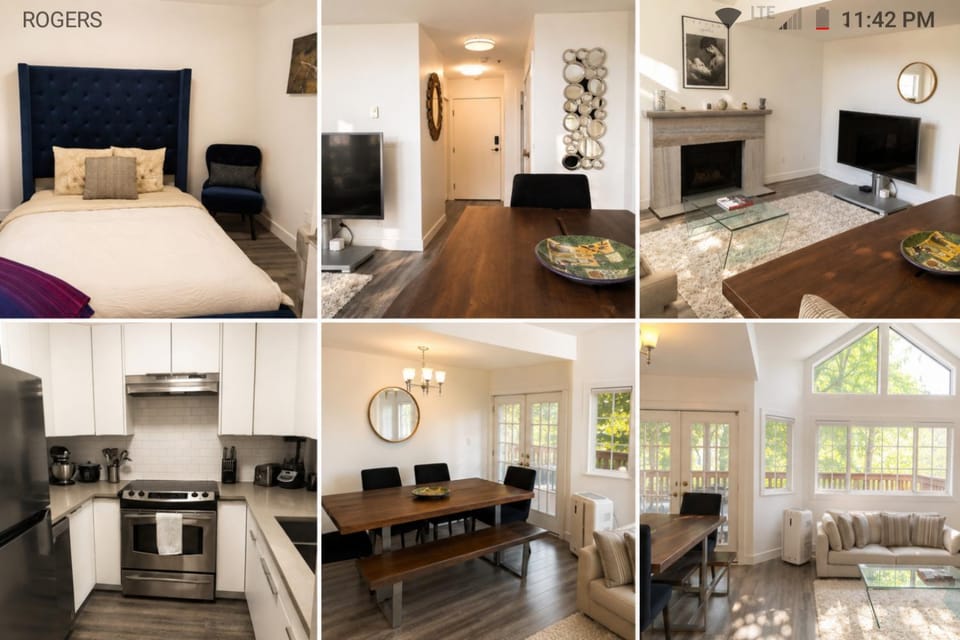Kitchen or kitchenette, Living room, Dining area