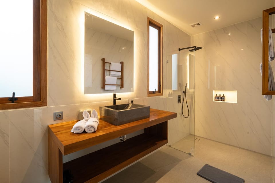 Bathroom, towels