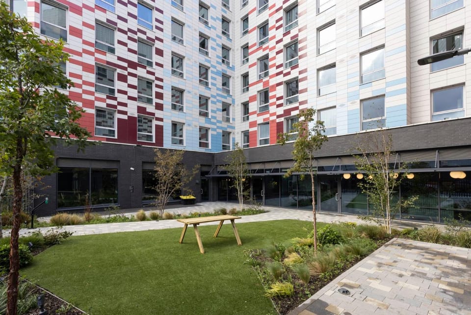 Property building, Garden view