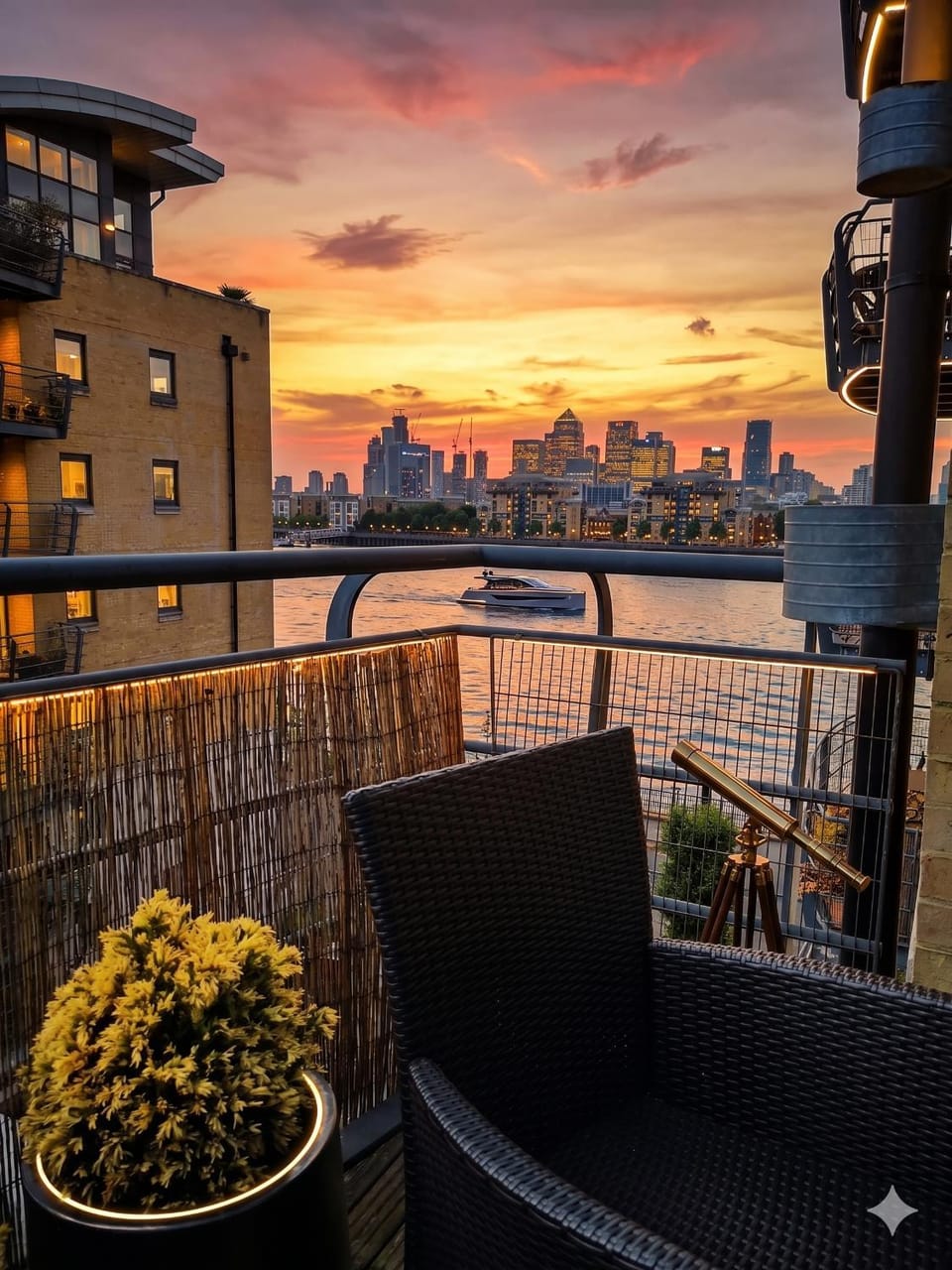 Modern 2BR with Private Balcony & River Thames Views Apartment in London Borough of Lewisham