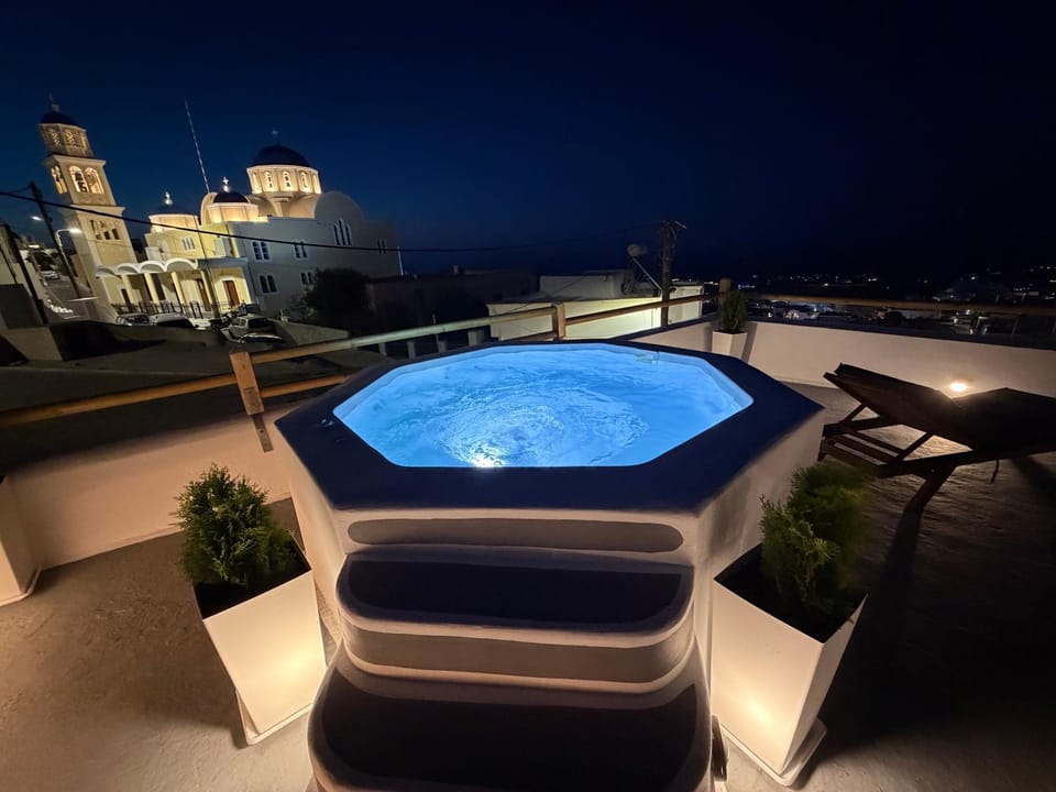 Night, Natural landscape, Hot Tub