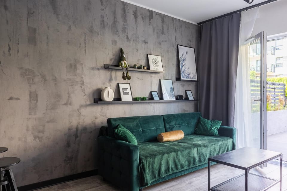 Kitchen or kitchenette, Living room, Seating area
