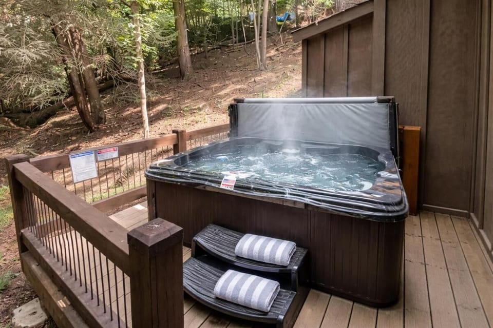 Ellijay Creekside Cabin Hot Tub and Hiking 1 25lb Dog Welcomed Non-Refun Fee Cabin in Georgia