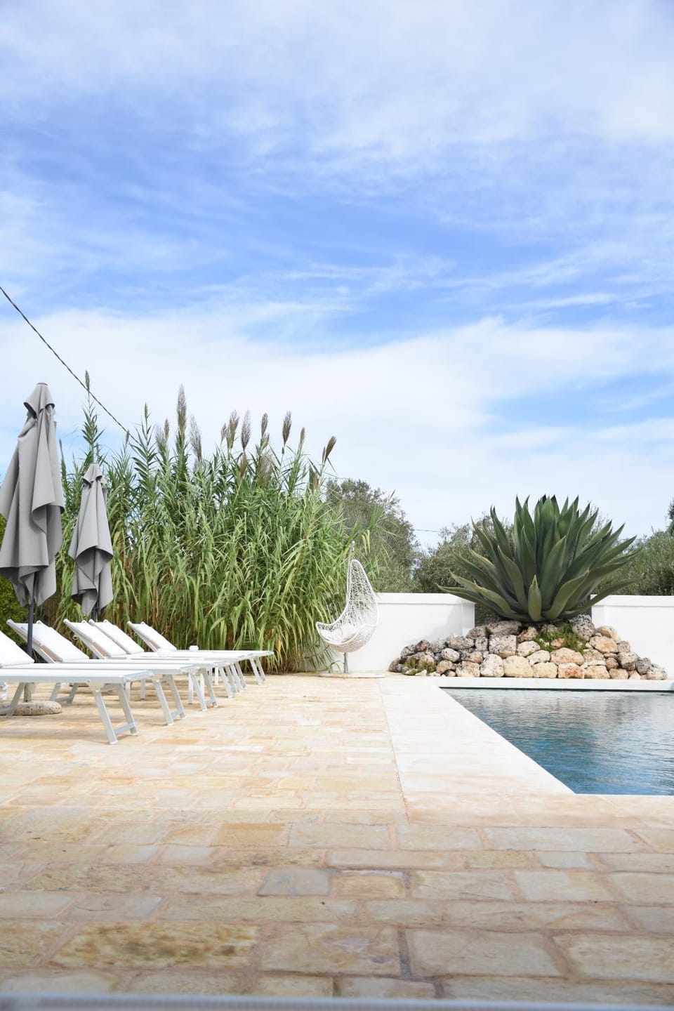 Day, Natural landscape, Garden, Pool view, Swimming pool, sunbed