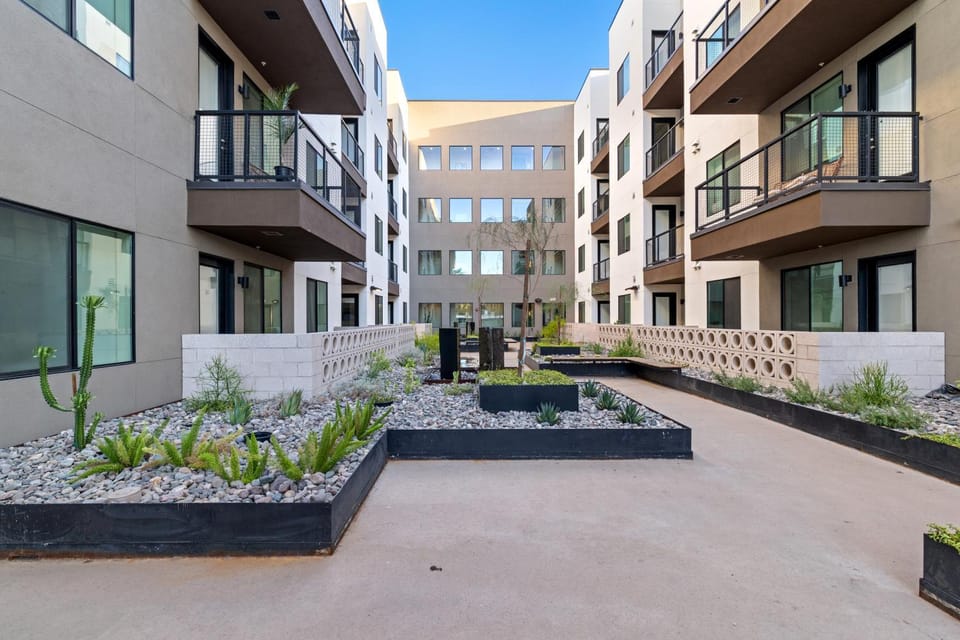 Property building, Garden view