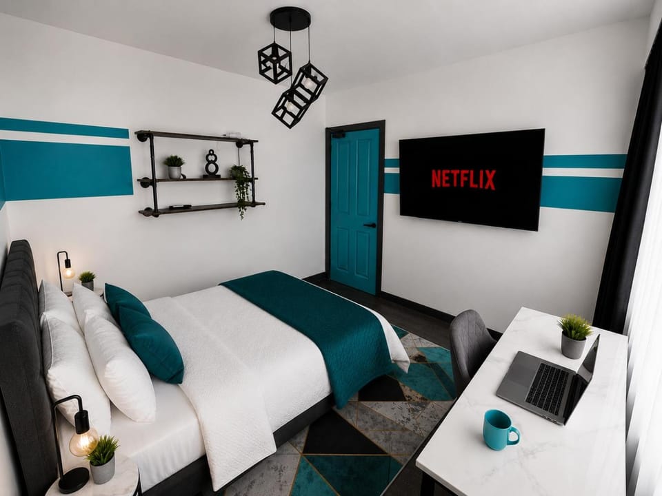 Bed, TV and multimedia, Bedroom