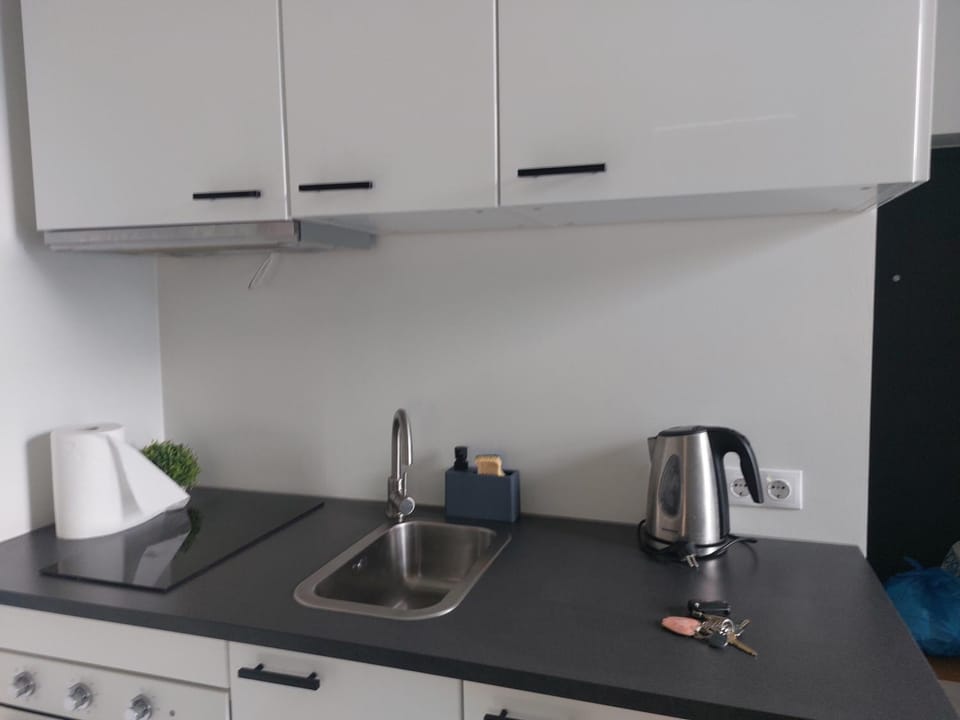 Coffee/tea facilities, Kitchen or kitchenette, stove