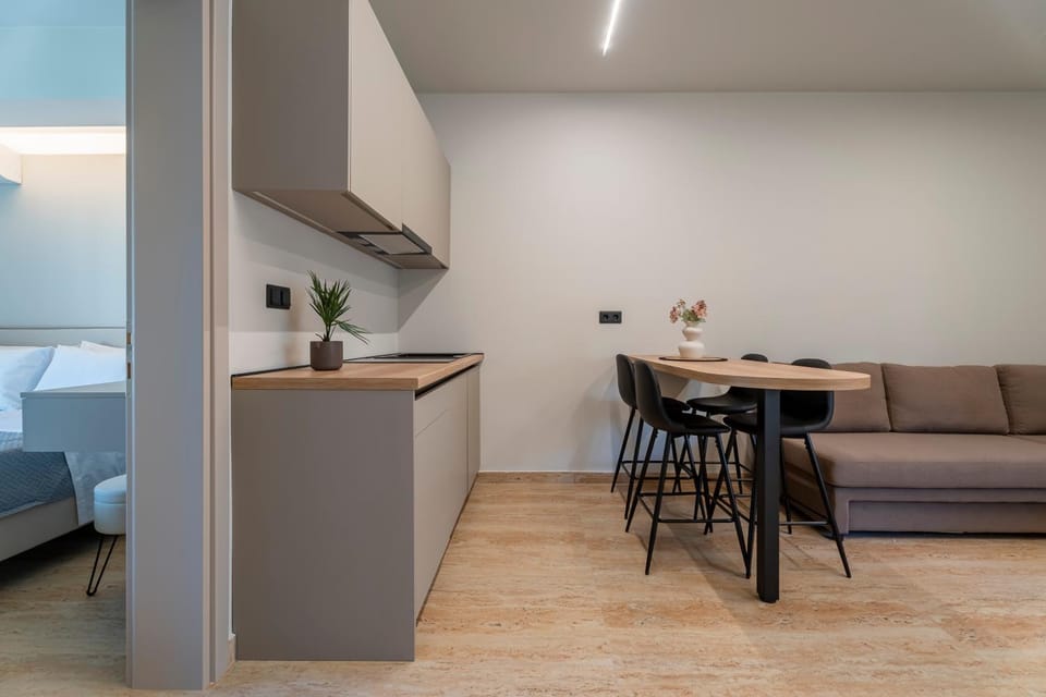 Kitchen or kitchenette, Living room, Photo of the whole room, Dining area
