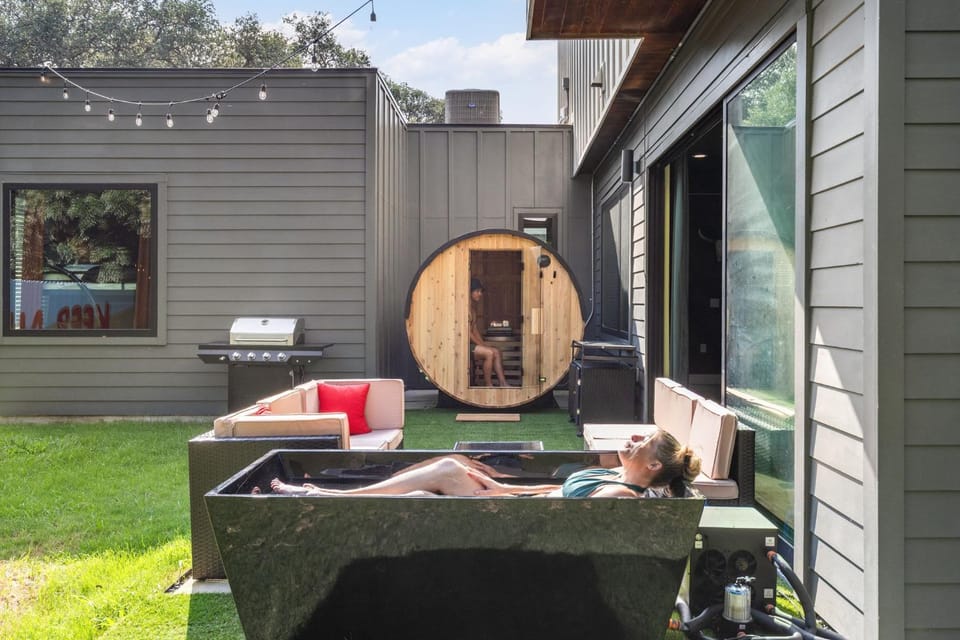 Luxury Austin Retreat for 30 with Pool Sauna Plunge House in Austin