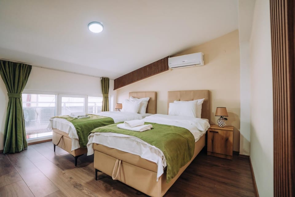 Bed, air conditioner