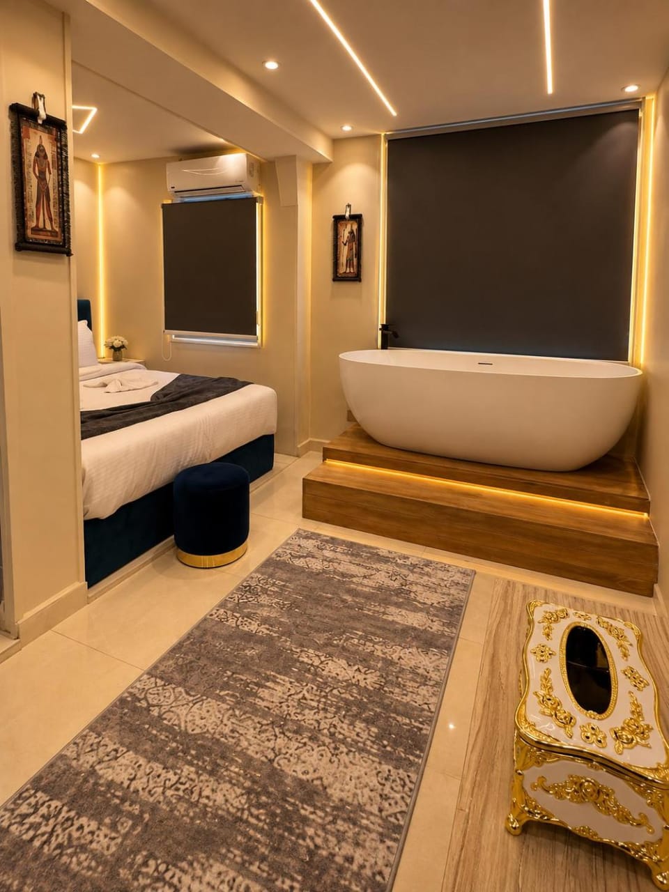 Bed, TV and multimedia, Photo of the whole room, Bedroom