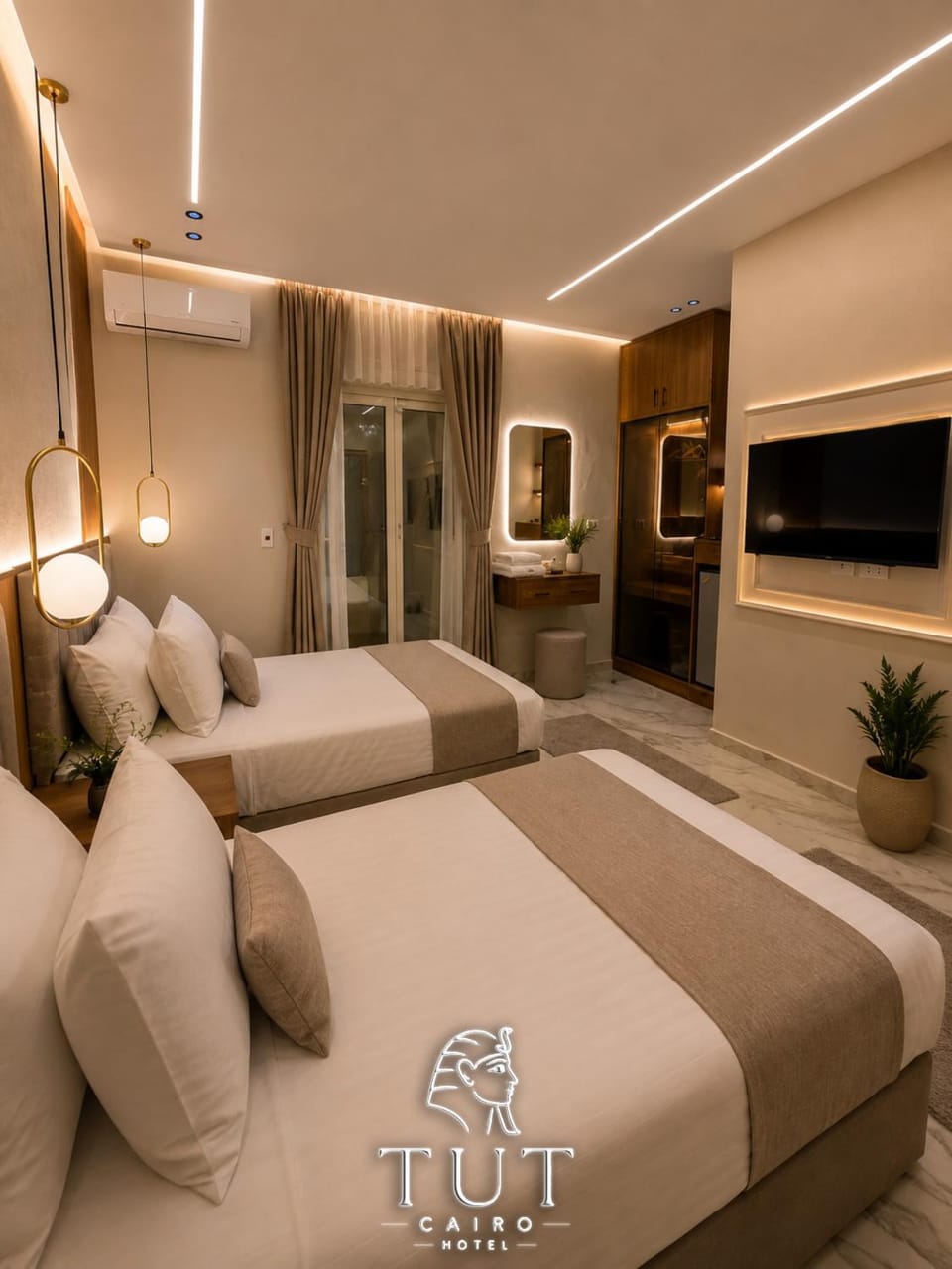 Communal lounge/ TV room, Bed, TV and multimedia, Living room, Photo of the whole room, Seating area, Evening entertainment, Bedroom, air conditioner