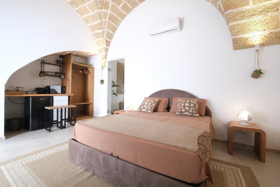 Bed, Kitchen or kitchenette, Photo of the whole room, microwave, air conditioner