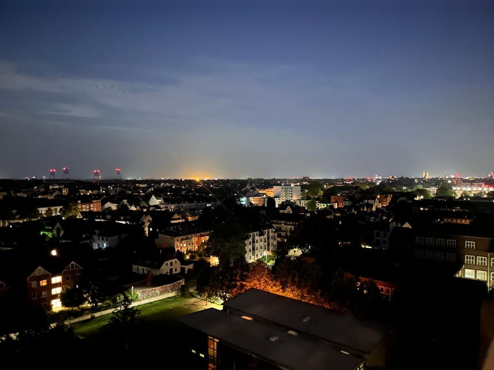 Night, Bird's eye view, City view