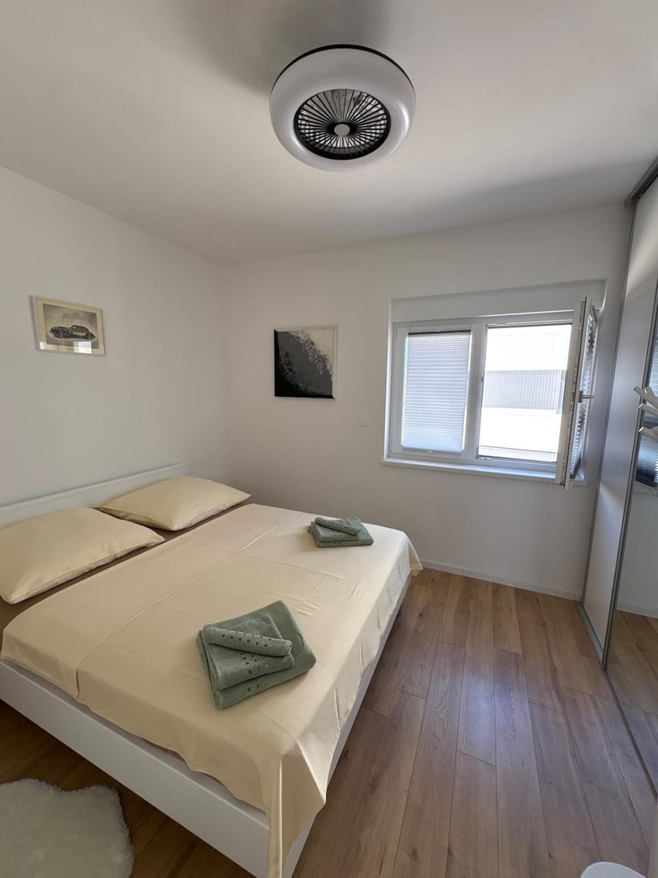 Bedroom, wardrobe, air conditioner