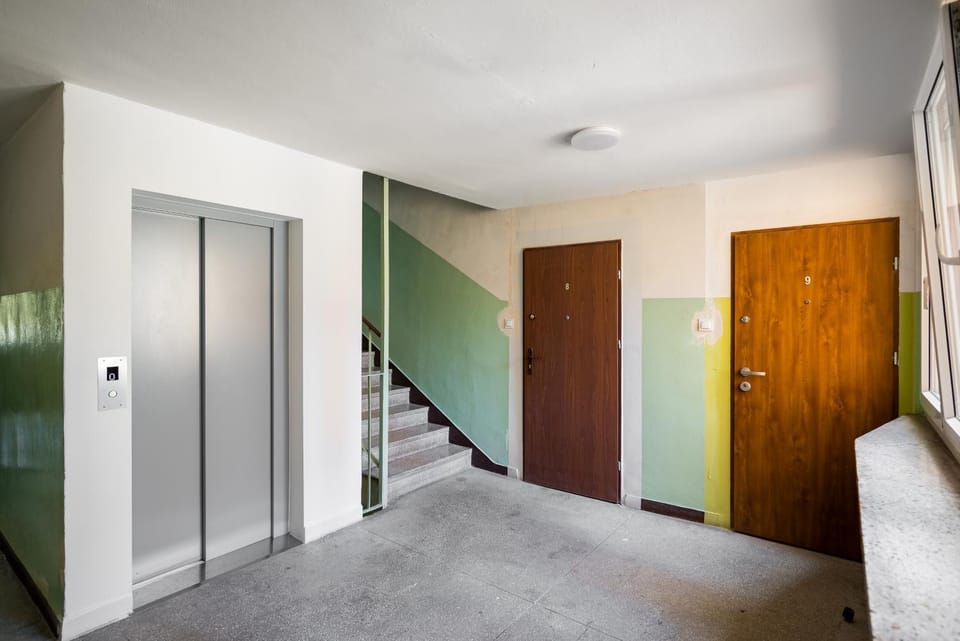 Property building, elevator