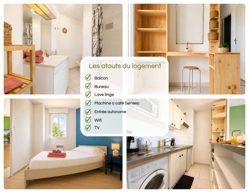 Bed, Bathroom, Kitchen or kitchenette, Photo of the whole room, Bedroom, towels