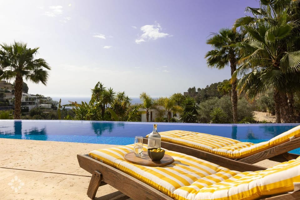 Patio, Day, Natural landscape, Pool view, Sea view, Swimming pool, sunbed