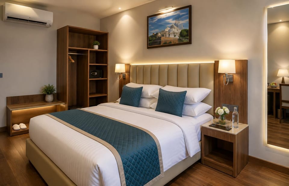 Bed, Photo of the whole room, air conditioner