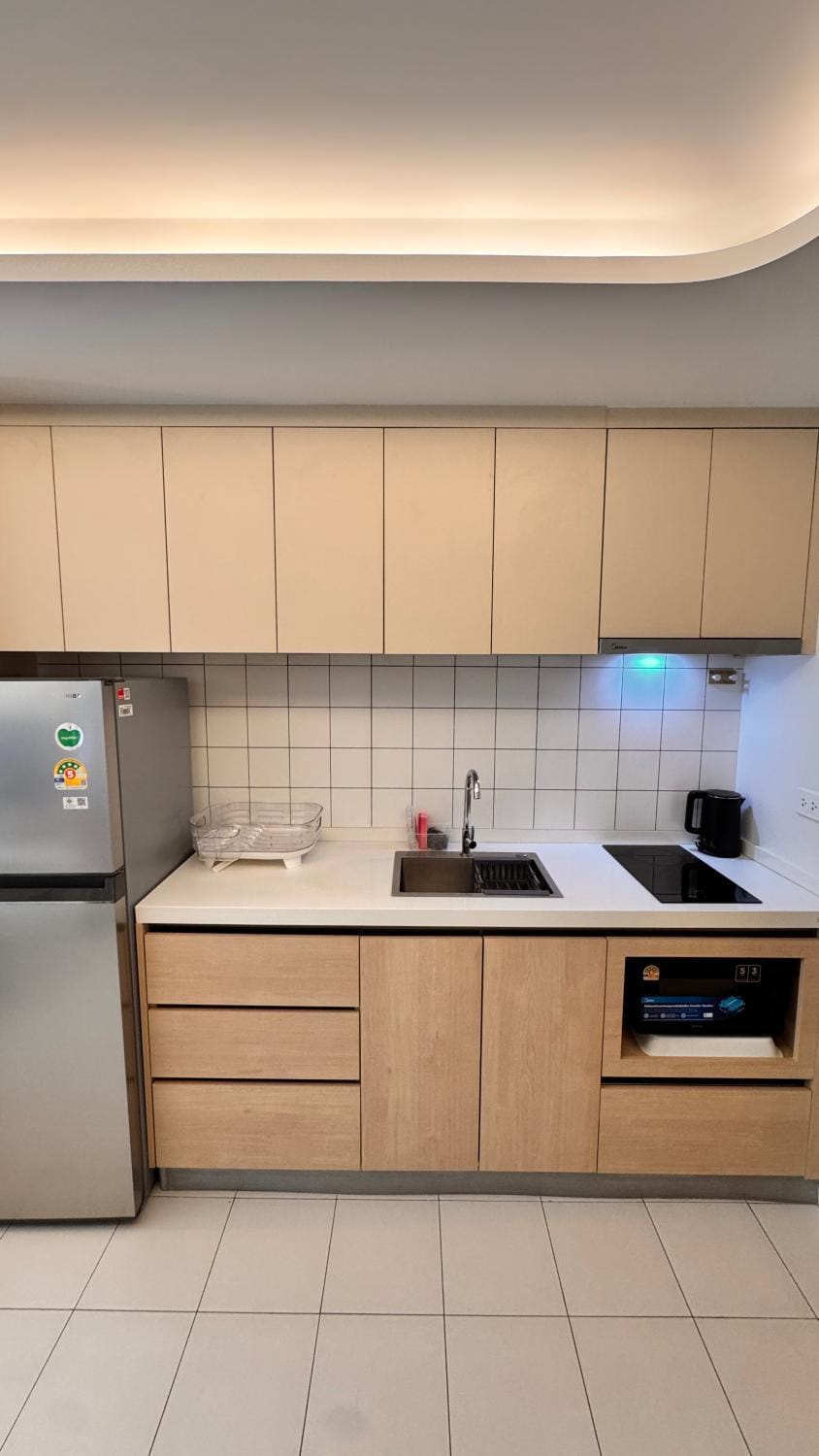 Kitchen or kitchenette, oven, stove