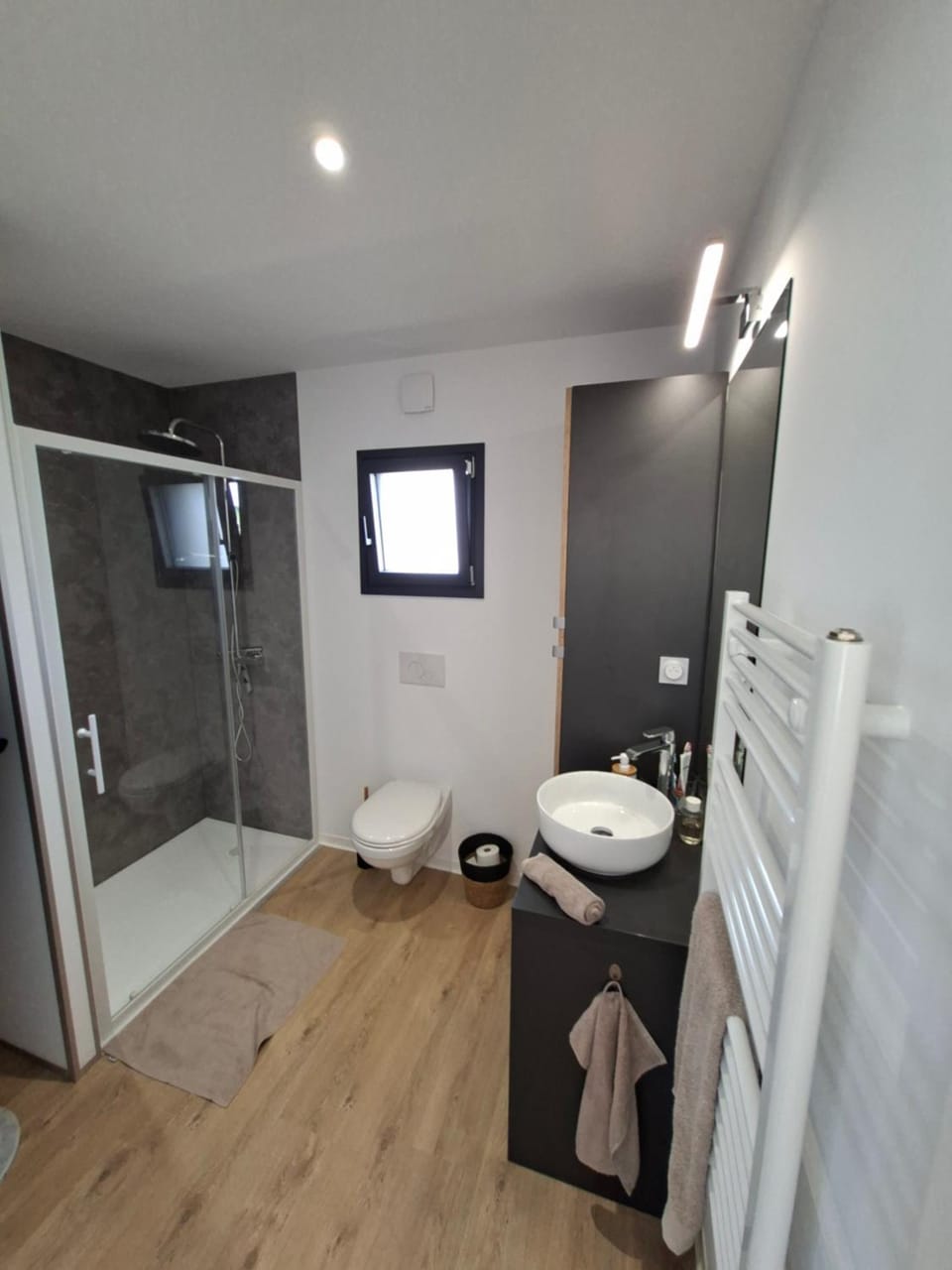 Shower, Toilet, Bathroom, towels, washing machine