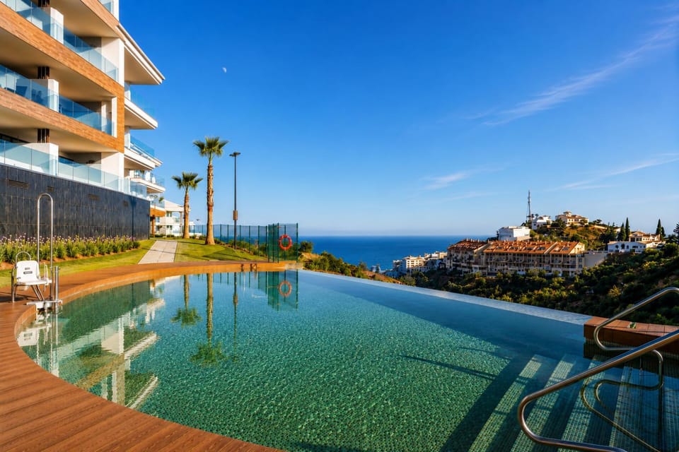 Property building, Pool view, Sea view, Swimming pool