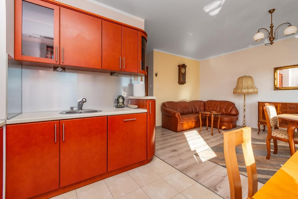Kitchen or kitchenette, Living room, Seating area, Dining area, stove