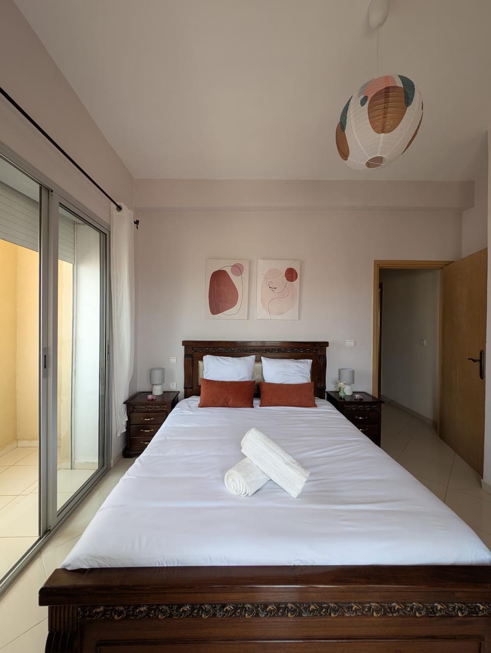 Bed, Photo of the whole room, Bedroom, towels, wardrobe