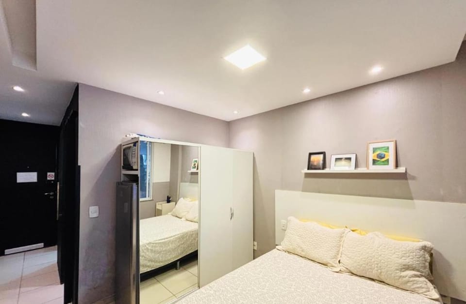 Bed, wardrobe