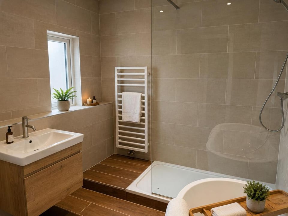 Shower, Bathroom, towels