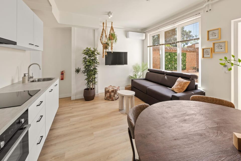 Living room, kitchen
