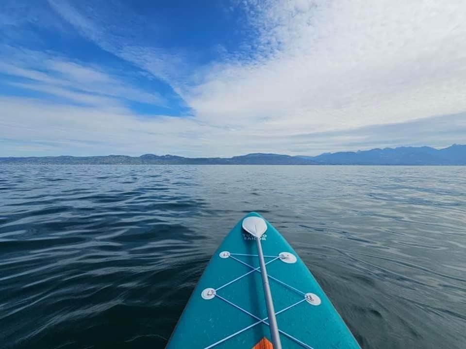 Bord de lac Plage Vue lac Leman Lac Geneva Paddle Apartment in Haute-Savoie