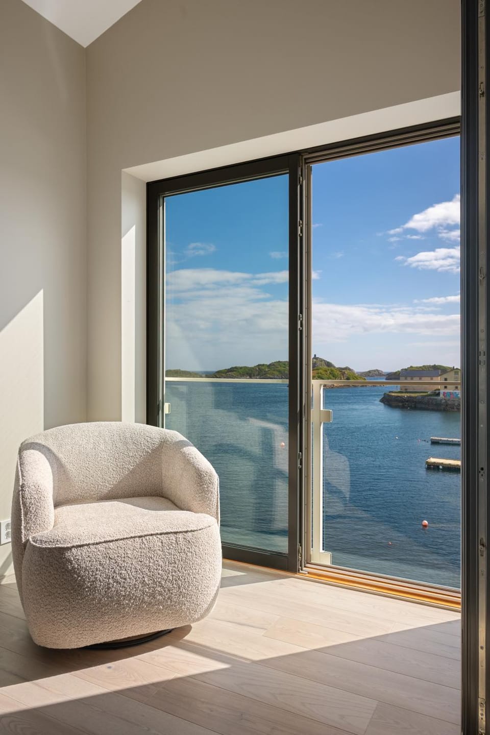 Living room, Seating area, Sea view