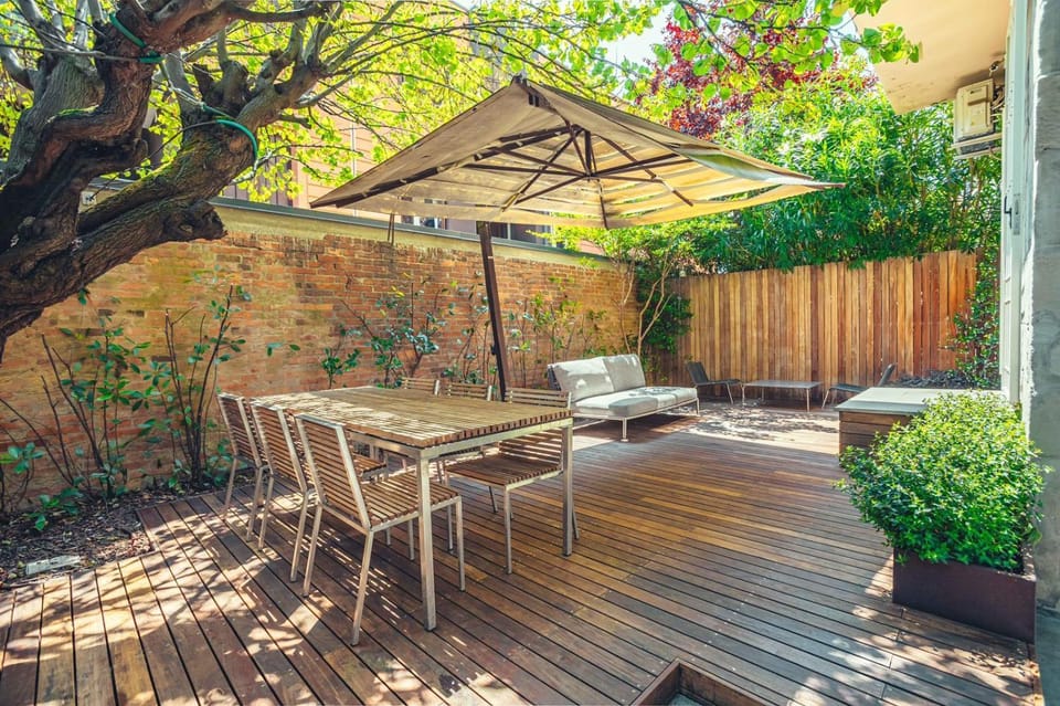 Patio, Spring, Day, Garden, View (from property/room), Balcony/Terrace, Dining area, Garden view