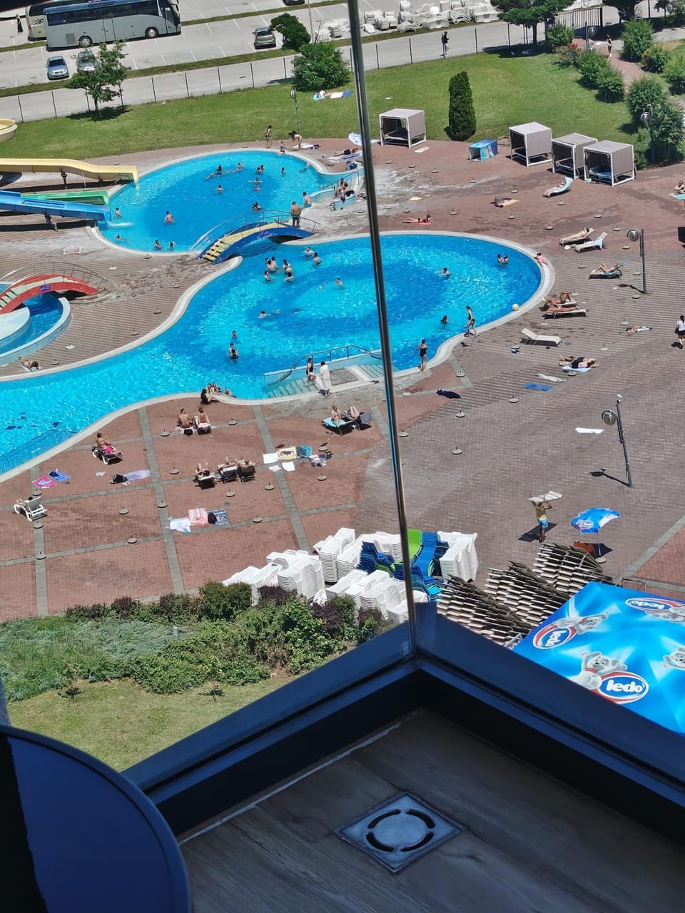 View (from property/room), Balcony/Terrace, Aqua park, Swimming pool