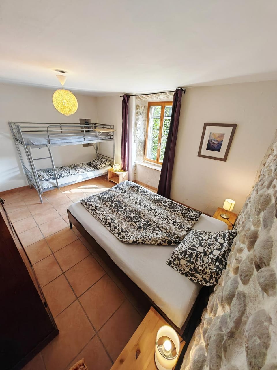 Property building, Living room, Bedroom