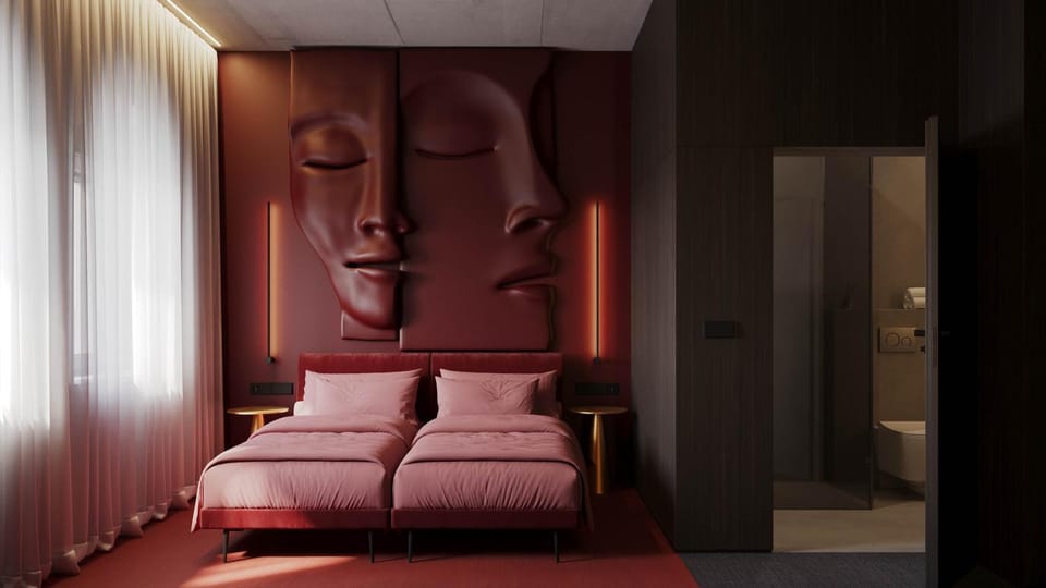 Bed, Seating area