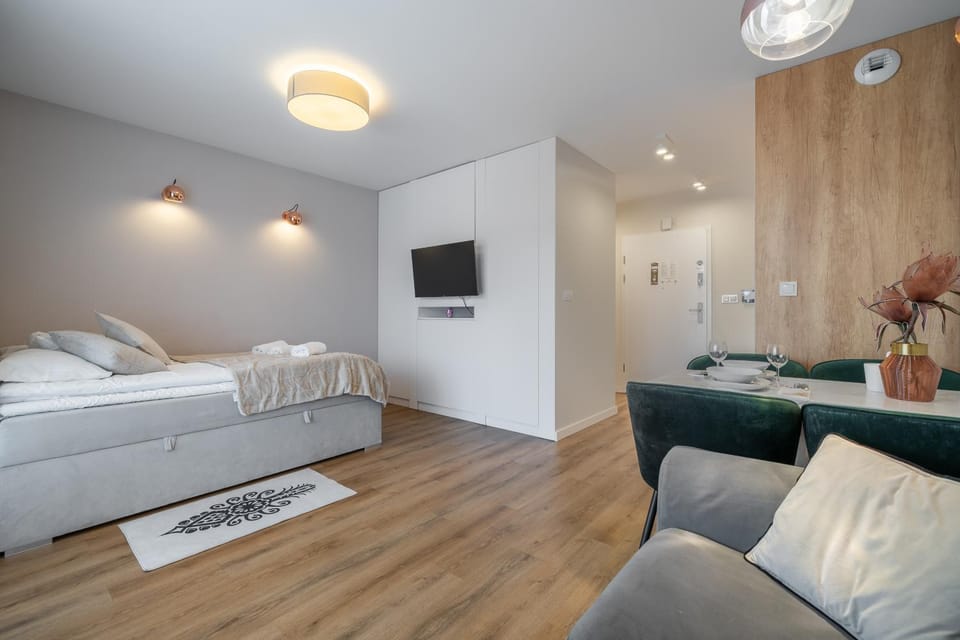 Bed, TV and multimedia, Living room, Photo of the whole room, Seating area, Bedroom, towels