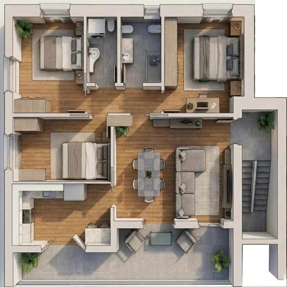 Modern 3 bedrooms Apartment in Cinisello Balsamo
