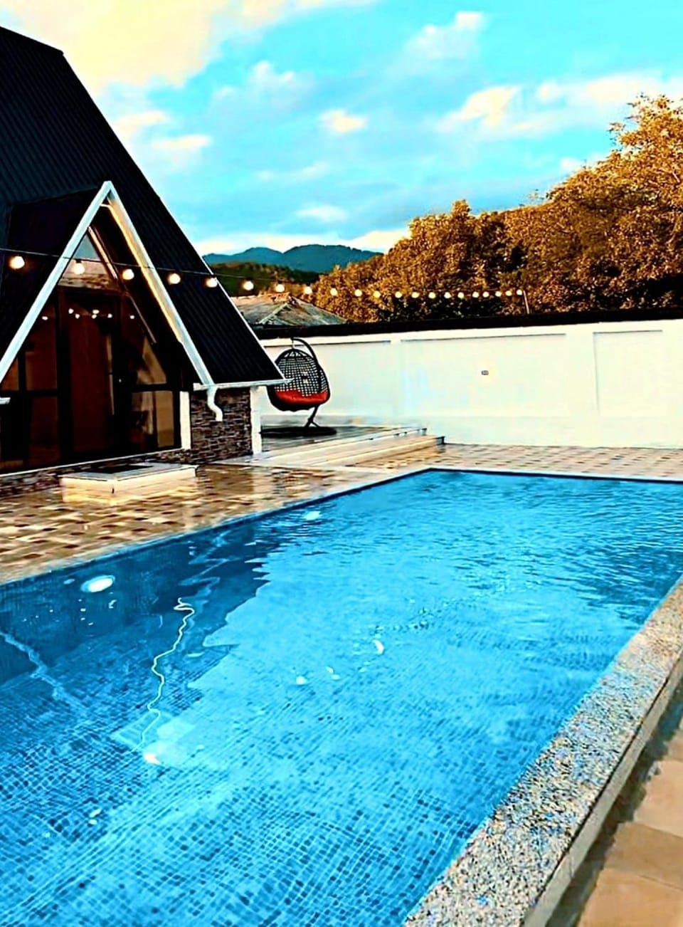 Day, Natural landscape, Mountain view, Pool view, Swimming pool, Swimming pool, Parking, sunbed