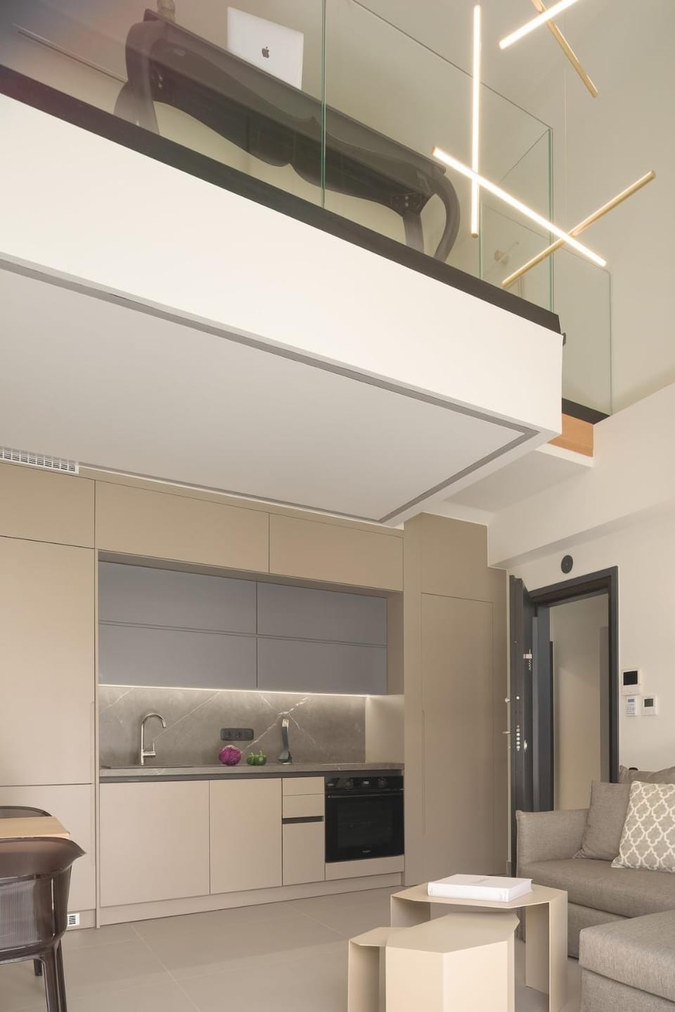 Kitchen or kitchenette, Living room, Dining area